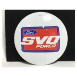 Wheel center hub cap w/ Ford sticker