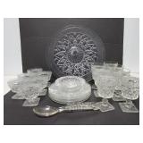 Collection of clear glassware