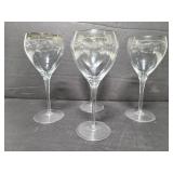 Gold rim wine glasses set of 4