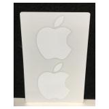 Two small Apple Company decal stickers