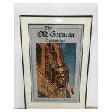 Framed Old German Restaurant poster