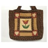 Quilted sewing bag tote