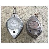 Pair of old chalk plumb lines, craftsman & Stanley