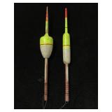Two old fishing bobbers