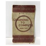 Antique math computing booklet