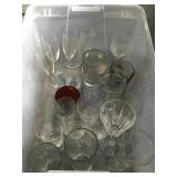 Assorted barware & drinking glasses