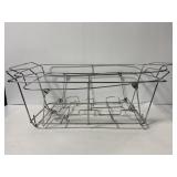 Pair of chrome wire chafing dish stands