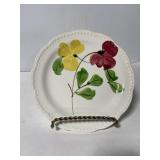 Hand painted floral Stetson plate