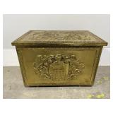 Hammered brass knight crest chest