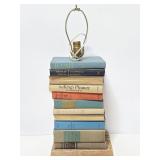 Hand crafted book stack lamp by local artist