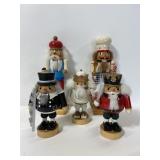 Lot of 5 vintage wooden nutcrackers