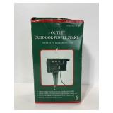 Extension cord w/ 3-outlet outdoor power stake