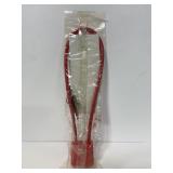 Vintage new red metal bike lock & key