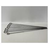 Lot of 8 huge metal BBQ kabob skewers