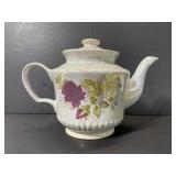 Vintage iridescent floral teapot