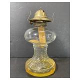 Vintage hobnail glass oil lamp base