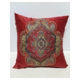 Embroidered decorative pillow