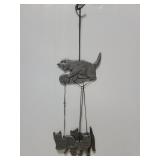 Metal cat wind chime