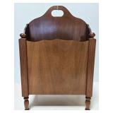 Wood magazine holder