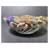 Bowl of stones and polished rocks