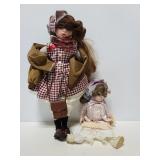 Two porcelain dolls