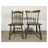 Pair of vintage wooden dining chairs