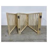 Wood & metal hinged folding pen/gate