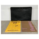 Huge vintage leather art folder & sketch books