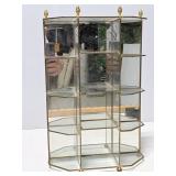 Vintage glass/metal mirrored knickknack shelf