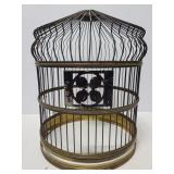 Vintage metal bottomless birdcage decor piece