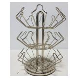 Spinning table top metal rack