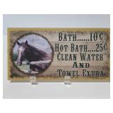 Love & Laughter wooden sign farm bath sign