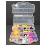 Rubbermaid organizer of Barbie accessories