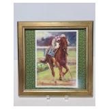 Framed jockey print