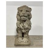 Cement lion garden statue