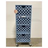 Metal 4-drawer rolling storage organizer cart