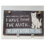 Funny cat math sign