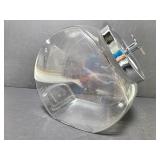 Glass cookie jar with metal lid