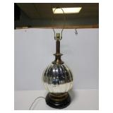 Glass mirrored orb lamp