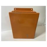 Hoffman orange metal electrical panel box