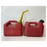 Lot of 2 one gallon gasoline cans