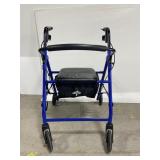 Medline blue metal walker/seat