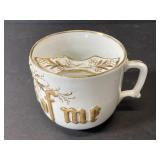 Vintage German mustache mug