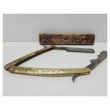 Two antique straight razors for shaving