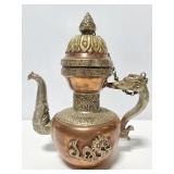 Copper dragon teapot