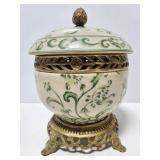 Antique Asian inspired lidded pot