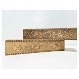 Teo antique pyrography wood boxes