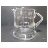 Short glass pitcher