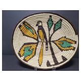 Woven burd art trivet