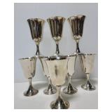 Set of 8 Gorham silver goblets